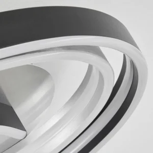 hofstein Plafonnier Golega LED Aluminium, Noir, 1 lumière* Lampes Modernes