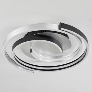 hofstein Plafonnier Golega LED Aluminium, Noir, 1 lumière* Lampes Modernes
