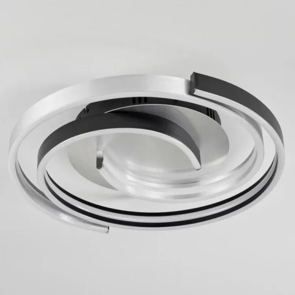 hofstein Plafonnier Golega LED Aluminium, Noir, 1 lumière* Lampes Modernes