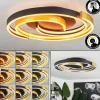 hofstein Plafonnier Golega LED Laiton, Noir, 1 lumière* Lampes Modernes