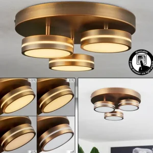 hofstein Plafonnier Huallilemu LED Vieux laiton, 3 lumières* Lampes Modernes