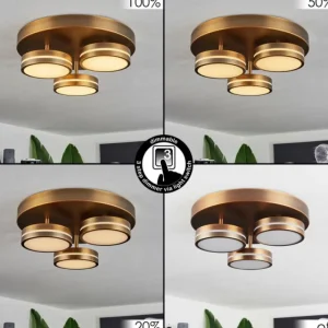 hofstein Plafonnier Huallilemu LED Vieux laiton, 3 lumières* Lampes Modernes