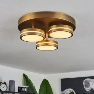 hofstein Plafonnier Huallilemu LED Vieux laiton, 3 lumières* Lampes Modernes