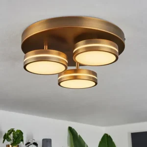 hofstein Plafonnier Huallilemu LED Vieux laiton, 3 lumières* Lampes Modernes
