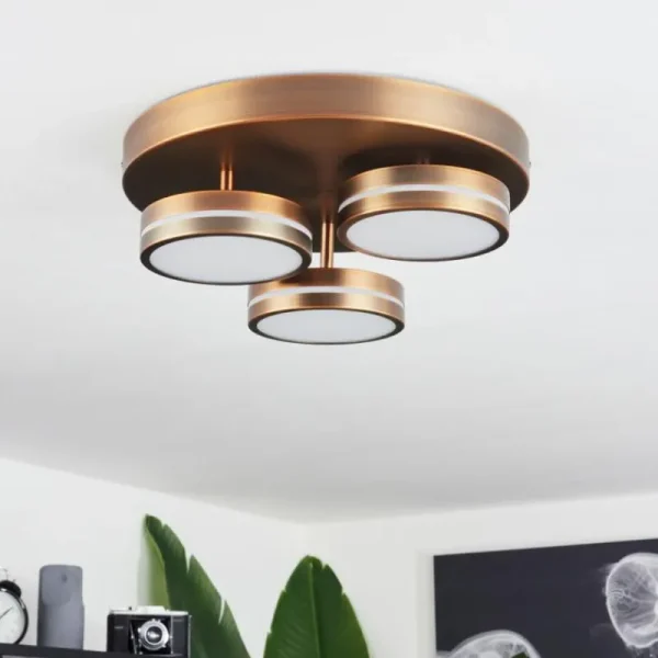 hofstein Plafonnier Huallilemu LED Vieux laiton, 3 lumières* Lampes Modernes