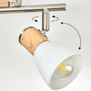 hofstein Plafonnier Icalma Écru, Nickel mat, 2 lumières* Lampes Modernes