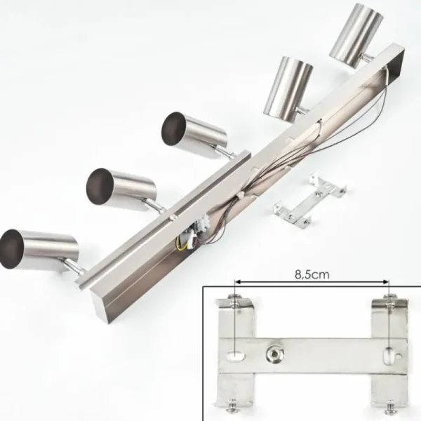 hofstein Plafonnier Javel Chrome, Nickel mat, 5 lumières* Lampes Modernes
