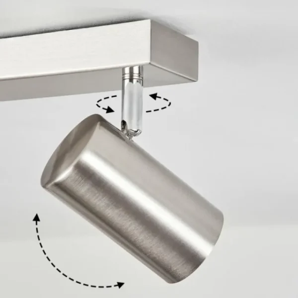 hofstein Plafonnier Javel Chrome, Nickel mat, 5 lumières* Lampes Modernes