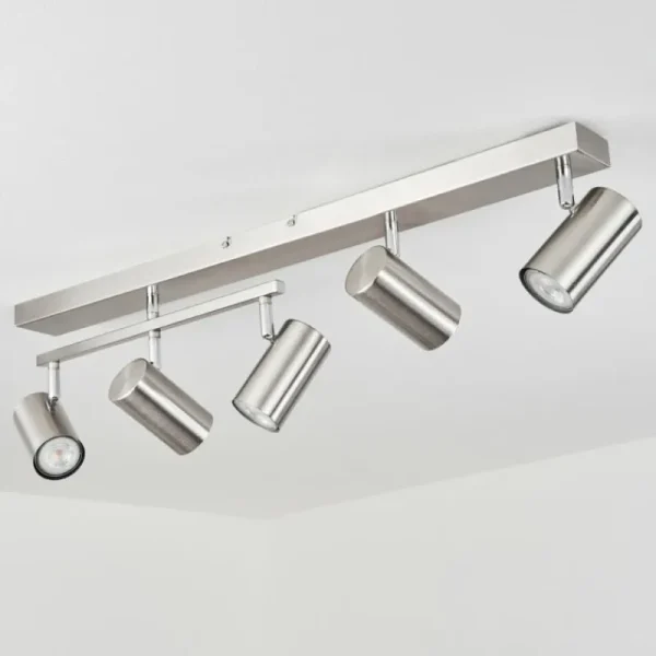 hofstein Plafonnier Javel Chrome, Nickel mat, 5 lumières* Lampes Modernes