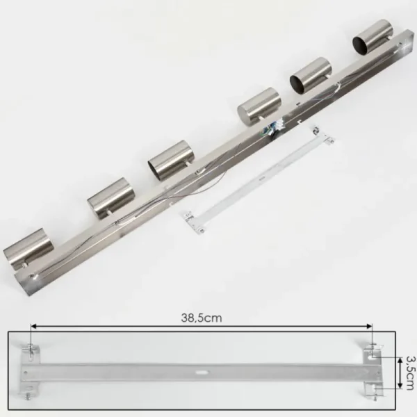 hofstein Plafonnier Javel Nickel mat, 6 lumières* Lampes Modernes