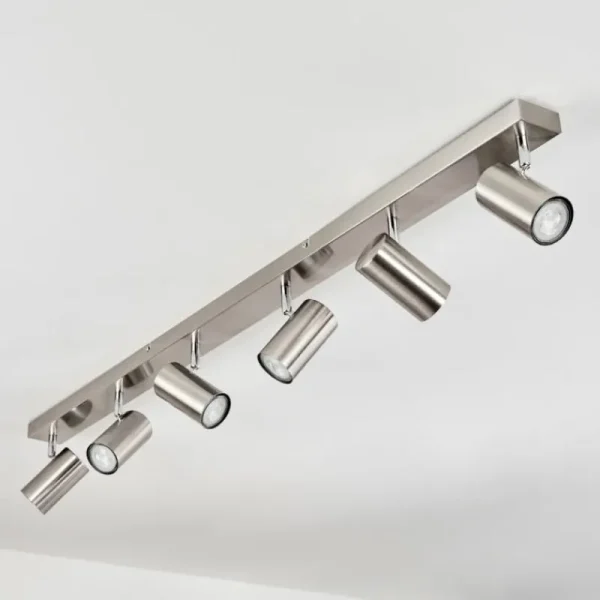 hofstein Plafonnier Javel Nickel mat, 6 lumières* Lampes Modernes