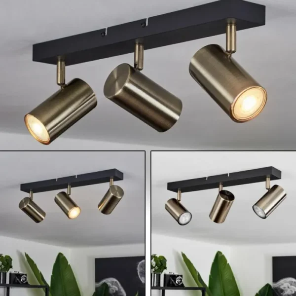 hofstein Plafonnier Javel Noir, 3 lumières* Lampes Modernes