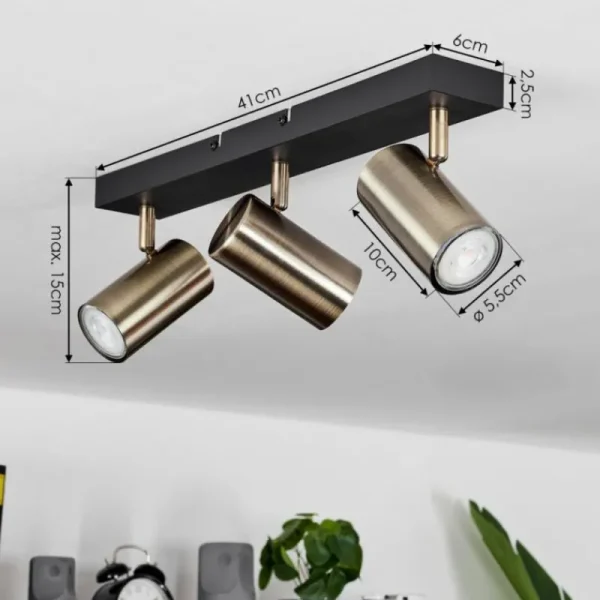 hofstein Plafonnier Javel Noir, 3 lumières* Lampes Modernes
