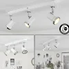 hofstein Plafonnier Lanrigan LED Chrome, Blanc, 3 lumières* Lampes Modernes