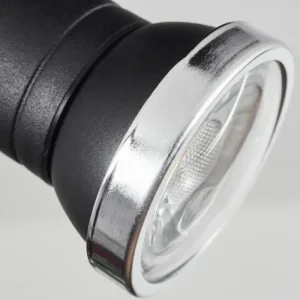 hofstein Plafonnier Lanrigan LED Chrome, Noir, 1 lumière* Lampes En Verre