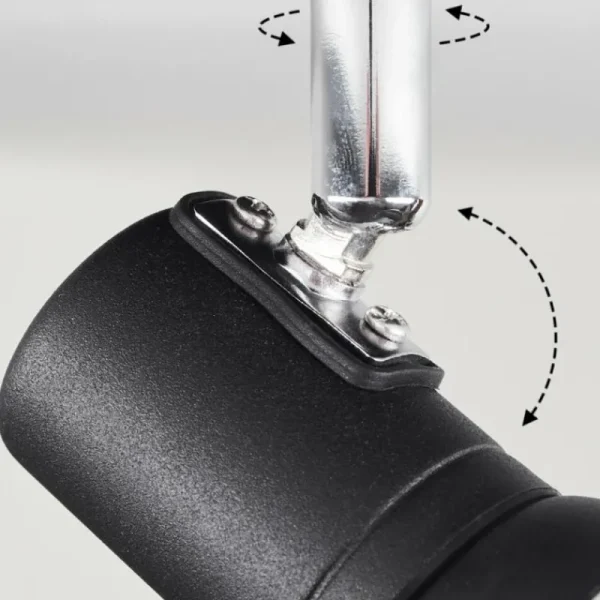 hofstein Plafonnier Lanrigan LED Chrome, Noir, 1 lumière* Lampes En Verre