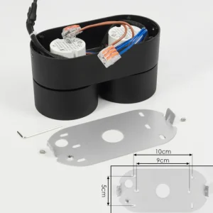 hofstein Plafonnier Laonsana LED Noir, 2 lumières* Lampes Modernes