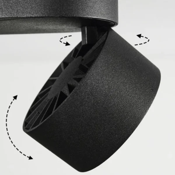 hofstein Plafonnier Laonsana LED Noir, 2 lumières* Lampes Modernes
