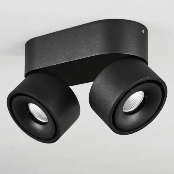 hofstein Plafonnier Laonsana LED Noir, 2 lumières* Lampes Modernes