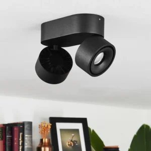 hofstein Plafonnier Laonsana LED Noir, 2 lumières* Lampes Modernes