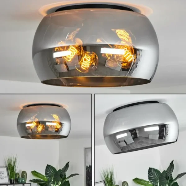 hofstein Plafonnier Lissy Noir, 3 lumières* Lampes Modernes