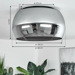 hofstein Plafonnier Lissy Noir, 3 lumières* Lampes Modernes