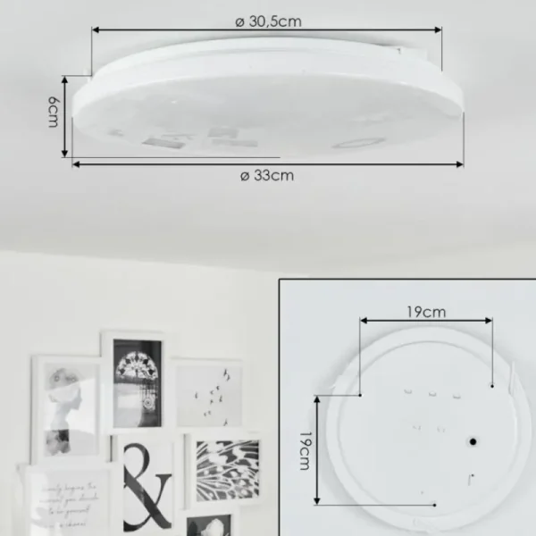 hofstein Plafonnier Melres LED Blanc, 1 lumière* Lampes Modernes