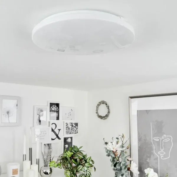 hofstein Plafonnier Melres LED Blanc, 1 lumière* Lampes Modernes