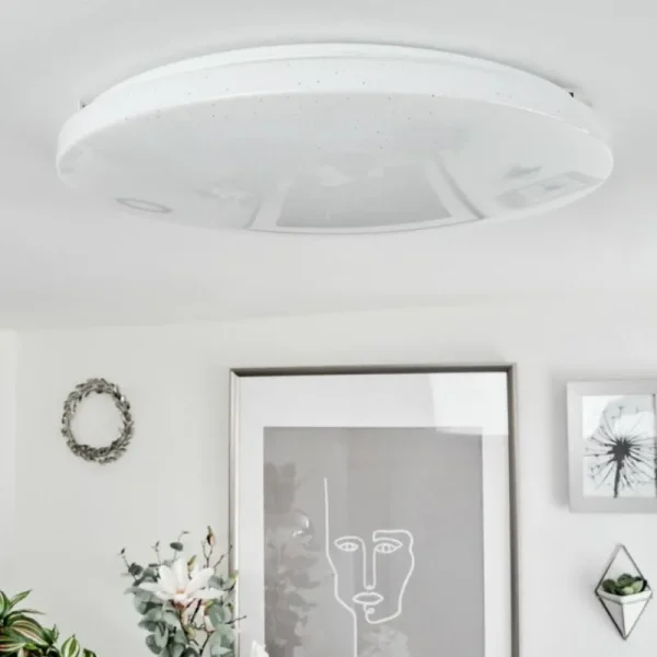hofstein Plafonnier Melres LED Blanc, 1 lumière* Lampes Modernes
