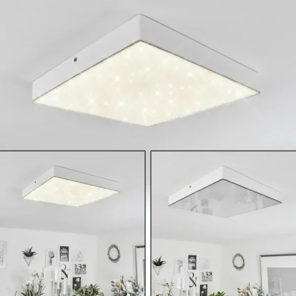 hofstein Plafonnier Mentque LED Blanc, 1 lumière* Lampes Modernes