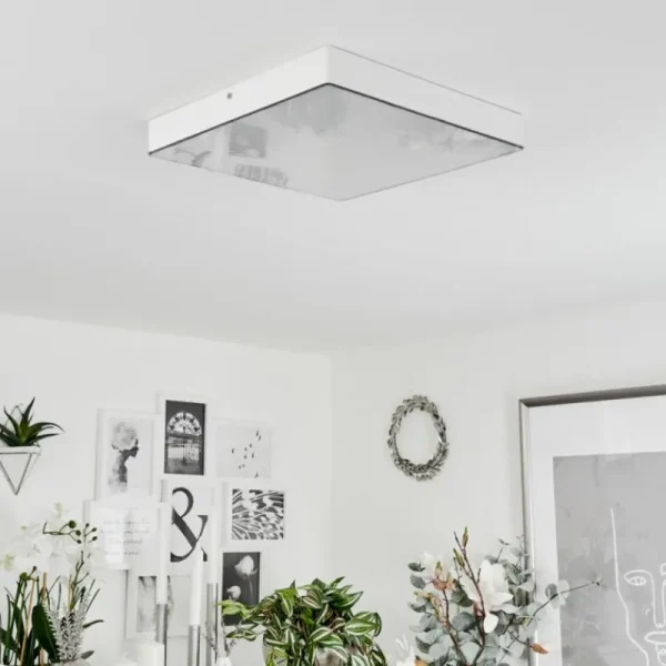 hofstein Plafonnier Mentque LED Blanc, 1 lumière* Lampes Modernes