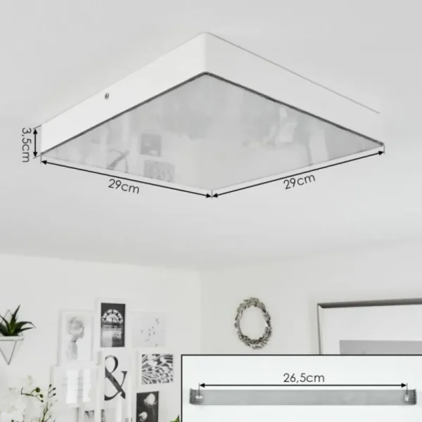 hofstein Plafonnier Mentque LED Blanc, 1 lumière* Lampes Modernes