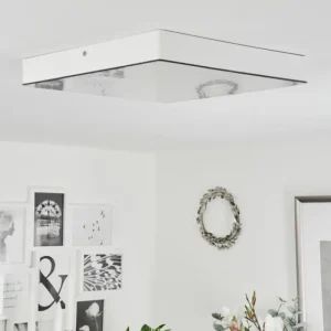 hofstein Plafonnier Mentque LED Blanc, 1 lumière* Lampes Modernes