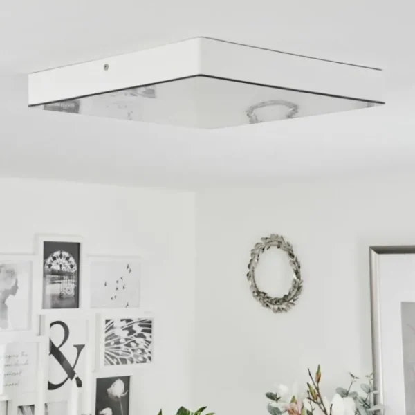 hofstein Plafonnier Mentque LED Blanc, 1 lumière* Lampes Modernes