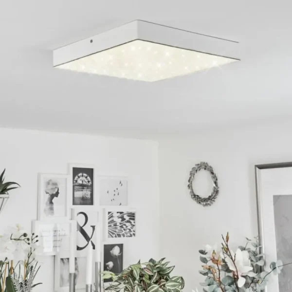 hofstein Plafonnier Mentque LED Blanc, 1 lumière* Lampes Modernes