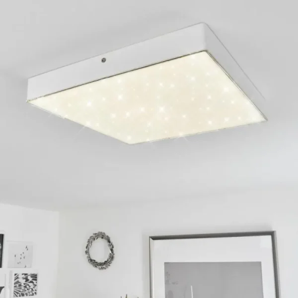 hofstein Plafonnier Mentque LED Blanc, 1 lumière* Lampes Modernes