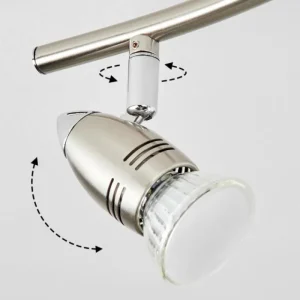 hofstein Plafonnier Mirandol Nickel mat, 4 lumières* Lampes Modernes