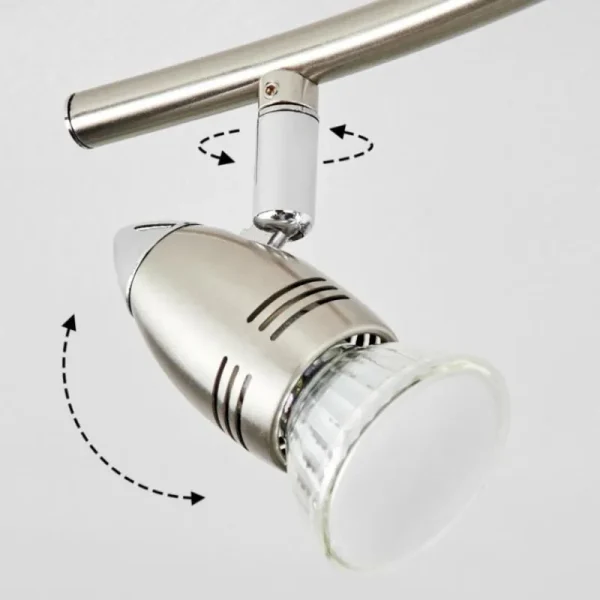 hofstein Plafonnier Mirandol Nickel mat, 4 lumières* Lampes Modernes
