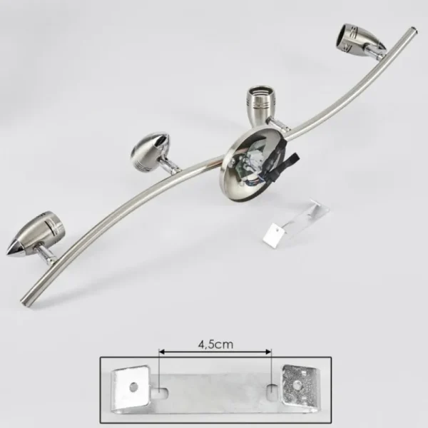 hofstein Plafonnier Mirandol Nickel mat, 4 lumières* Lampes Modernes