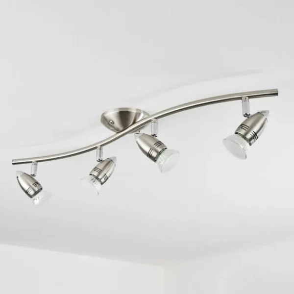hofstein Plafonnier Mirandol Nickel mat, 4 lumières* Lampes Modernes