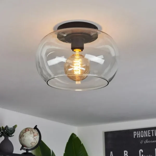 hofstein Plafonnier Molloy Clair, 1 lumière* Lampes En Verre