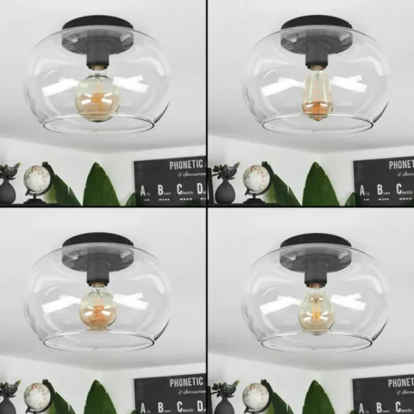 hofstein Plafonnier Molloy Clair, 1 lumière* Lampes En Verre
