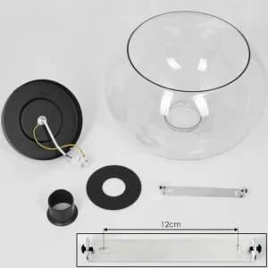 hofstein Plafonnier Molloy Clair, 1 lumière* Lampes En Verre