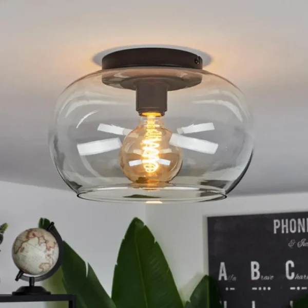 hofstein Plafonnier Molloy Clair, 1 lumière* Lampes En Verre