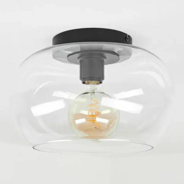 hofstein Plafonnier Molloy Clair, 1 lumière* Lampes En Verre