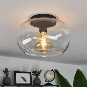 hofstein Plafonnier Molloy Clair, 1 lumière* Lampes En Verre