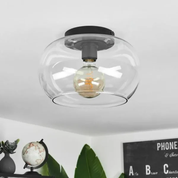 hofstein Plafonnier Molloy Clair, 1 lumière* Lampes En Verre