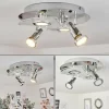 hofstein Plafonnier Morges LED Chrome, Blanc, 4 lumières* Lampes En Verre