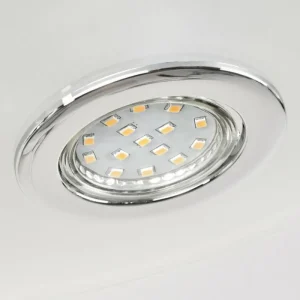 hofstein Plafonnier Morges LED Chrome, Blanc, 4 lumières* Lampes En Verre
