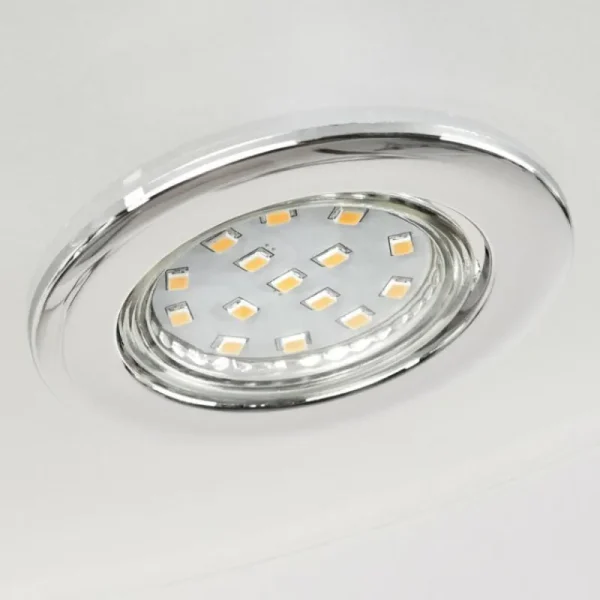 hofstein Plafonnier Morges LED Chrome, Blanc, 4 lumières* Lampes En Verre